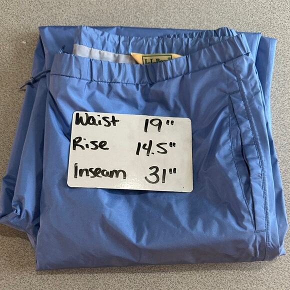 LL Bean Men's Size Large Vintage Gore-tex Nylon Pants Zip Ankle‎ Reflective Rain - Picture 8 of 13